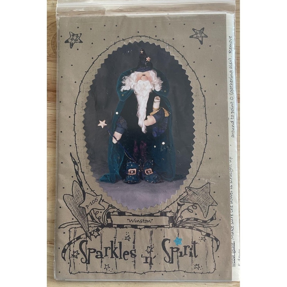 WINSTON by Sparkles 'n' Spirit Sewing Craft Pattern 22 Inch WIZARD Doll